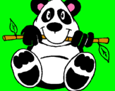 Dibujo Oso panda pintado por ojuygiolnjh