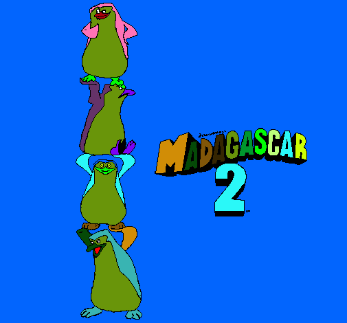 Dibujo Madagascar 2 Pingüinos pintado por IKERALGARR