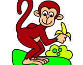 Dibujo Mono pintado por charlee