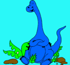 Dibujo Diplodocus sentado pintado por brayanquino9