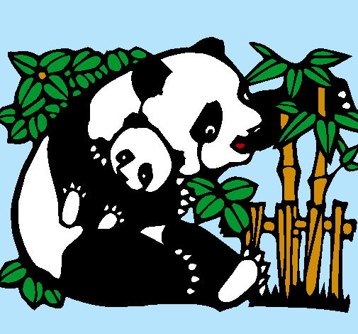 Dibujo Mama panda pintado por EmcCmv