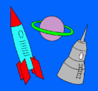 Dibujo Cohete pintado por jezereth