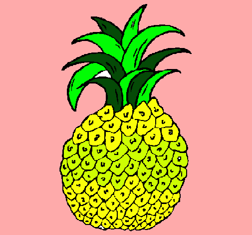 Dibujo piña pintado por danielarox