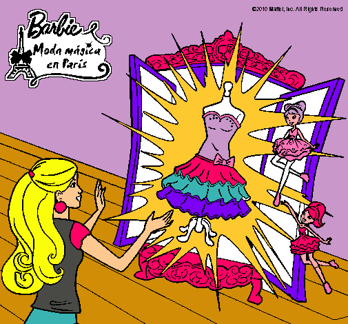 Dibujo El vestido mágico de Barbie pintado por HASHI
