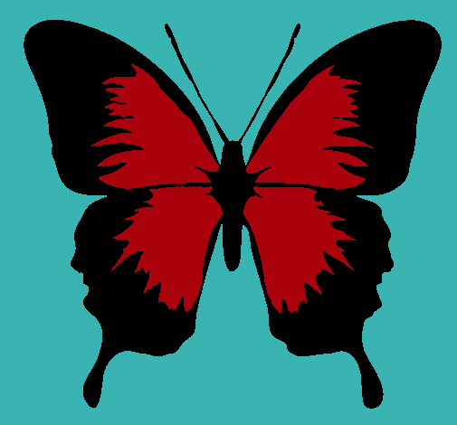 Dibujo Mariposa con alas negras pintado por edu_99