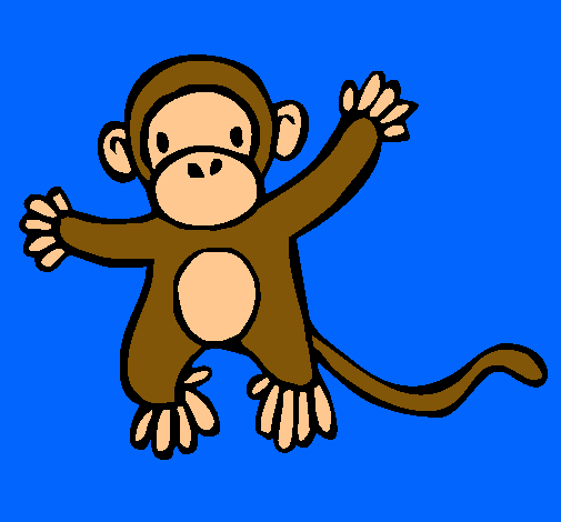 Dibujo Mono pintado por gohanoscar
