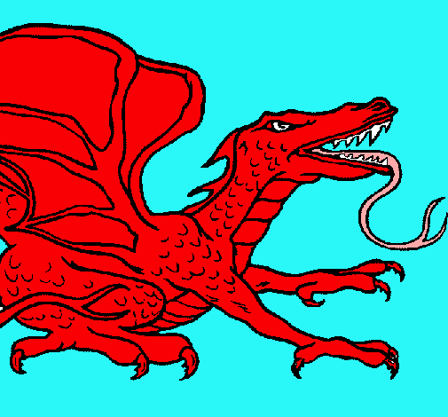 Dibujo Dragón réptil pintado por brayanquino9