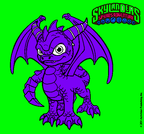 Dibujo Spyro pintado por mauricito