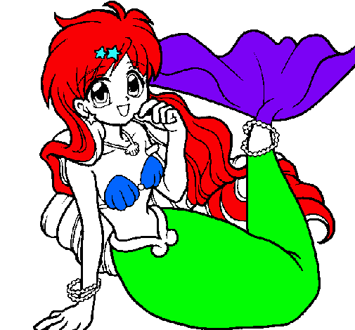 Dibujo Sirena pintado por ANAIS_K