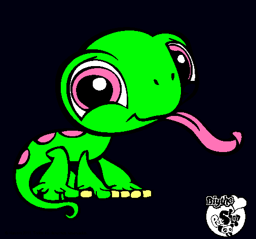 Dibujo Lagarto Littlest Pet Shop pintado por alidivuja