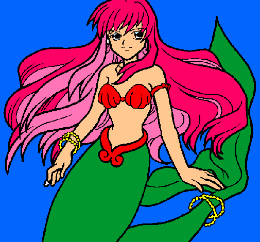 Dibujo Sirena pintado por ana_2222
