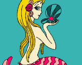 Dibujo Sirena y perla pintado por edu_99