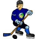 Dibujo Jugador de hockey sobre hielo pintado por marina123456