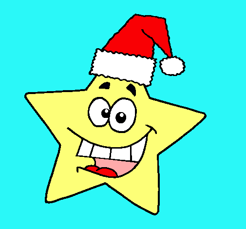 Dibujo estrella de navidad pintado por xavi-7