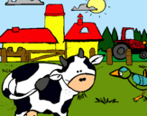 Dibujo Vaca en la granja pintado por Zowiiin