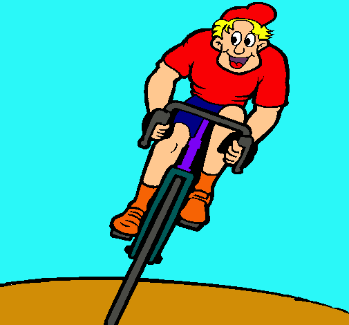 Dibujo Ciclista con gorra pintado por Manuellr