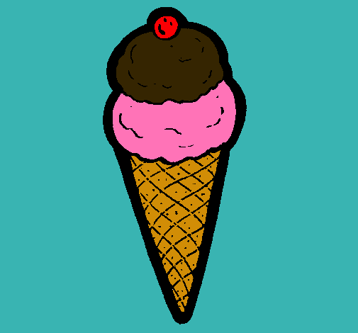 Dibujo Cucurucho de helado pintado por teresa_11