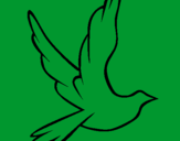 Dibujo Paloma de la paz al vuelo pintado por CJKJDKHCXASD