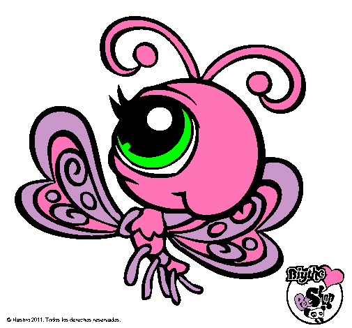 Dibujo Mariposa Littlest Pet Shop 2 pintado por jfxgc