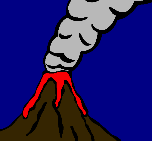 Dibujo Volcán pintado por roberto200