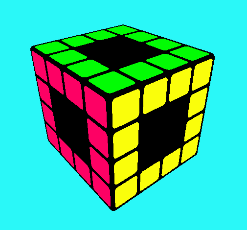 Dibujo Cubo de Rubik pintado por LUCHIA1000