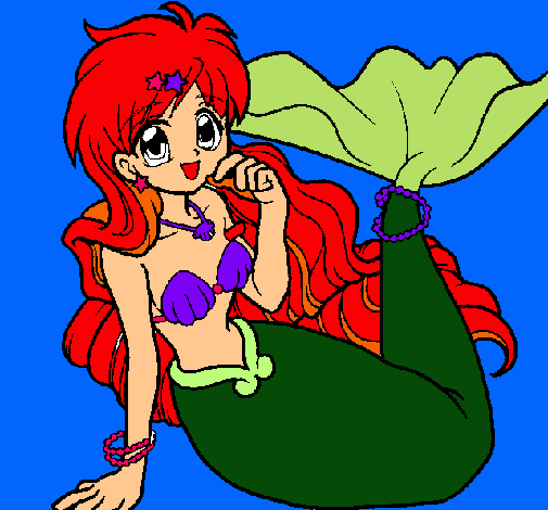 Dibujo Sirena pintado por alimondo