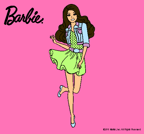 Dibujo Barbie informal pintado por 1234556