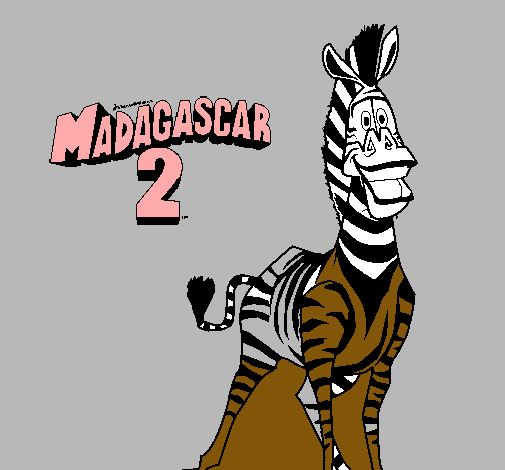 Dibujo Madagascar 2 Marty pintado por araceli_ga