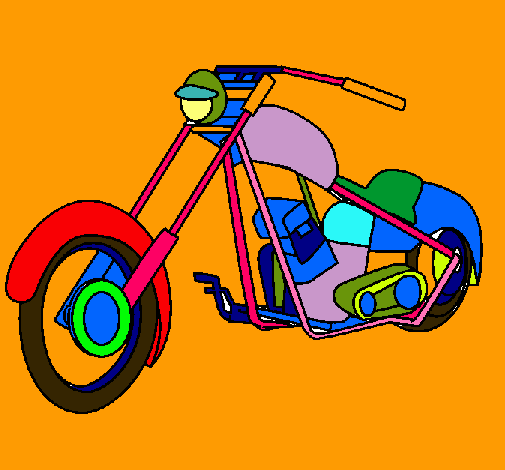 Dibujo Moto pintado por isa8991