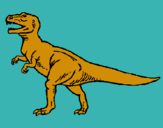 Dibujo Tiranosaurus Rex pintado por cari