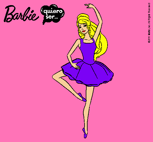 Dibujo Barbie bailarina de ballet pintado por florangima