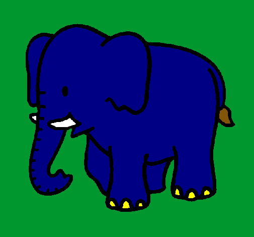 Dibujo Elefante bebe pintado por NADIN