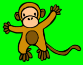 Dibujo Mono pintado por caen