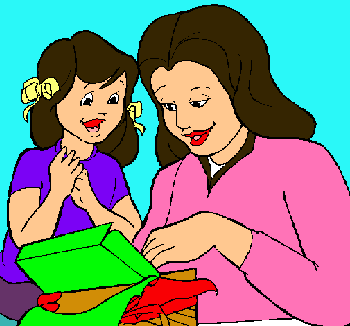 Dibujo Madre e hija pintado por kathearlet