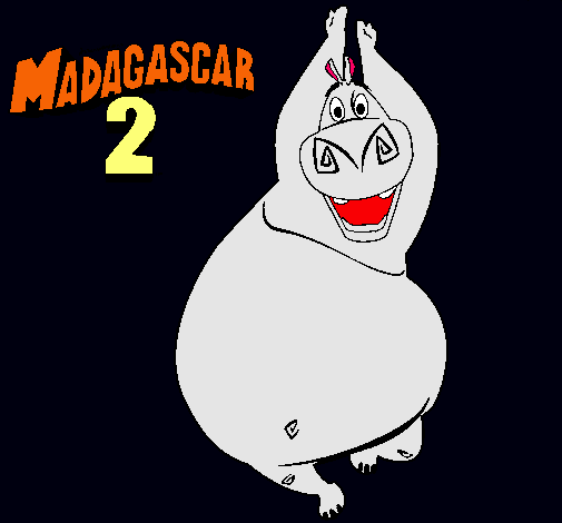 Dibujo Madagascar 2 Gloria pintado por pusurrunga
