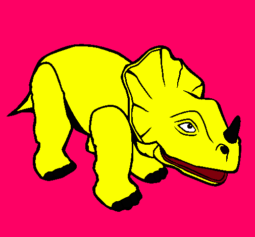 Dibujo Triceratops II pintado por vely