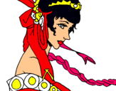 Dibujo Princesa china pintado por yiniva