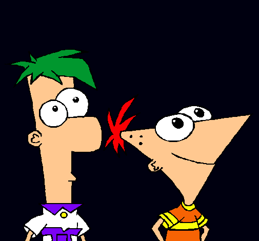 Dibujo Phineas y Ferb pintado por mikimichel