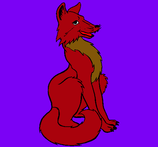 Dibujo Raposo rojo pintado por vely