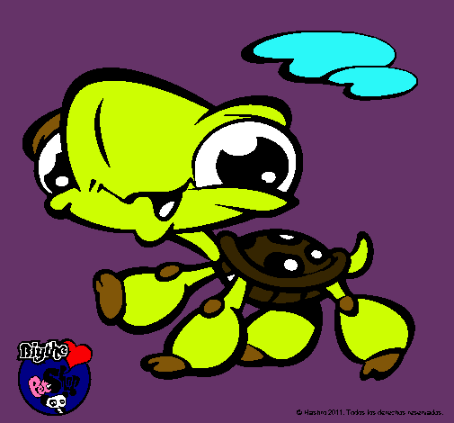 Dibujo Tortuga Littlest Pet Shop pintado por mika123