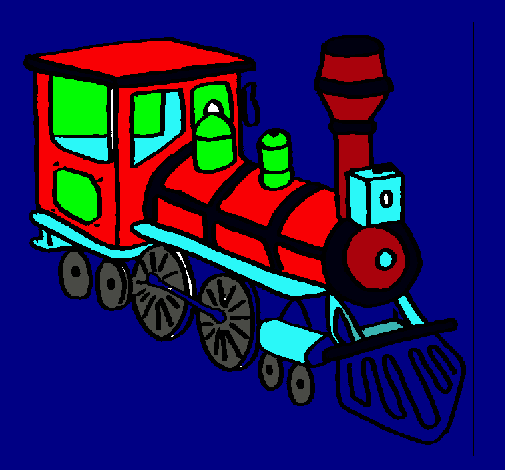 Dibujo Tren pintado por mateo4