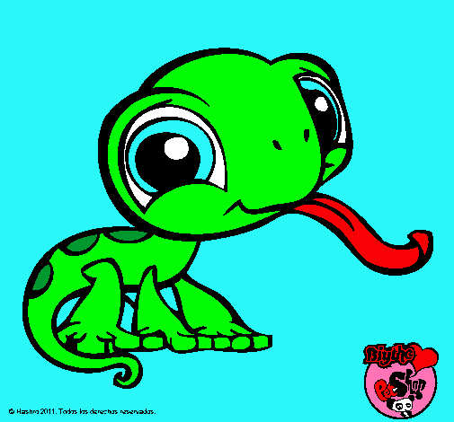 Dibujo Lagarto Littlest Pet Shop pintado por amila 