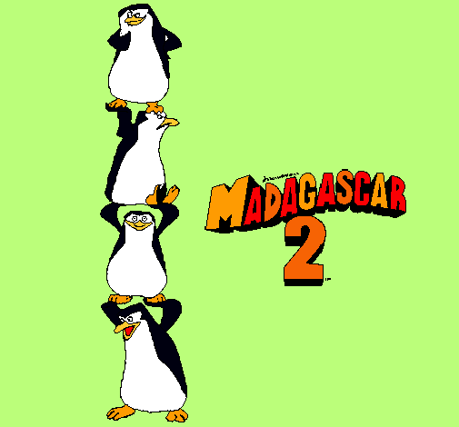Dibujo Madagascar 2 Pingüinos pintado por SofiTai