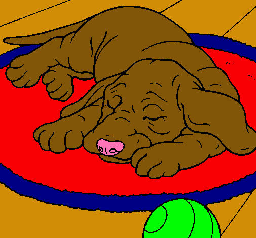 Dibujo Perro durmiendo pintado por ailinsitax