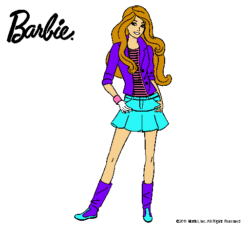 Dibujo Barbie juvenil pintado por Dia78