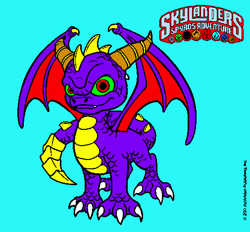 Dibujo Spyro pintado por JorgeX