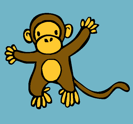 Dibujo Mono pintado por danieliita