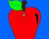 Dibujo Manzana pintado por vely