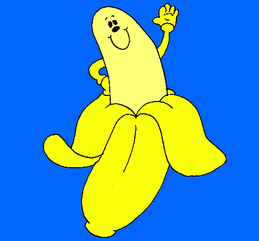 Dibujo Banana pintado por vely