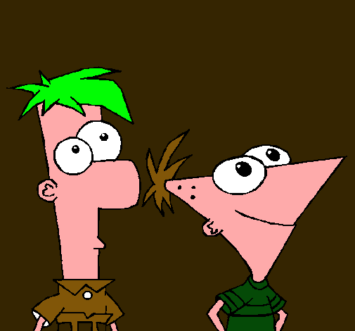 Dibujo Phineas y Ferb pintado por xavi-7